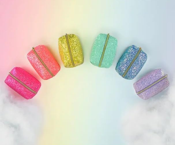 Pinch Provisions Coral Glitter Minimergency Kit, includes 17 Travel-Sized Cosmetic Essentials, Convenient for Purses, Emergency Beauty Accessories, Gifts for Holiday’s & Birthday’s-Velvo Beauty