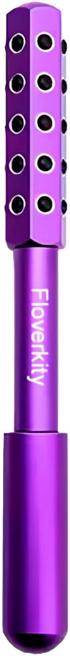 Beauty Sculptor Roller – 30 Germanium Massage Nodes for Facial Massager & Glow | Compact Beauty Tool for Lifting and Skin Care,Facial Roller (Purple, 1 PCS)-Velvo Beauty