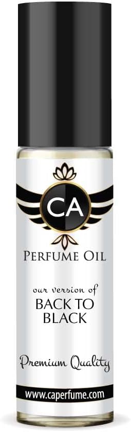 CA Perfume Impression of Back To Black For Women & Men Replica Fragrance Body Oil Dupes Alcohol-Free Essential Aromatherapy Sample Travel Size Concentrated Long Lasting Attar Roll-On 0.3 Fl Oz/10ml-Velvo Beauty