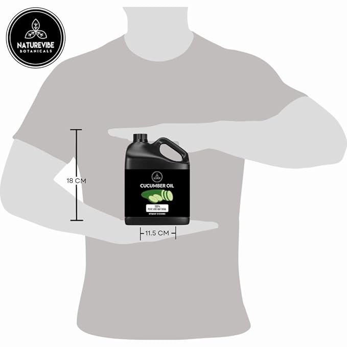 Naturevibe Botanicals Cucumber Oil 32 Ounces | 100% Pure and Natural | Great for Skin Care and Hair Care-Velvo Beauty