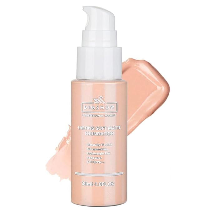 Flawless Matte Liquid Foundation Makeup, Vegan & Cruelty-Free, Liquid Oil-Free Foundation Face Makeup for Combination & Oily Skin, Longwear Medium-Full Coverage (03, 30ml)-Velvo Beauty