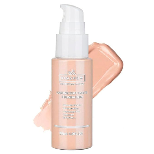 Flawless Matte Liquid Foundation Makeup, Vegan & Cruelty-Free, Liquid Oil-Free Foundation Face Makeup for Combination & Oily Skin, Longwear Medium-Full Coverage (03, 30ml)-Velvo Beauty
