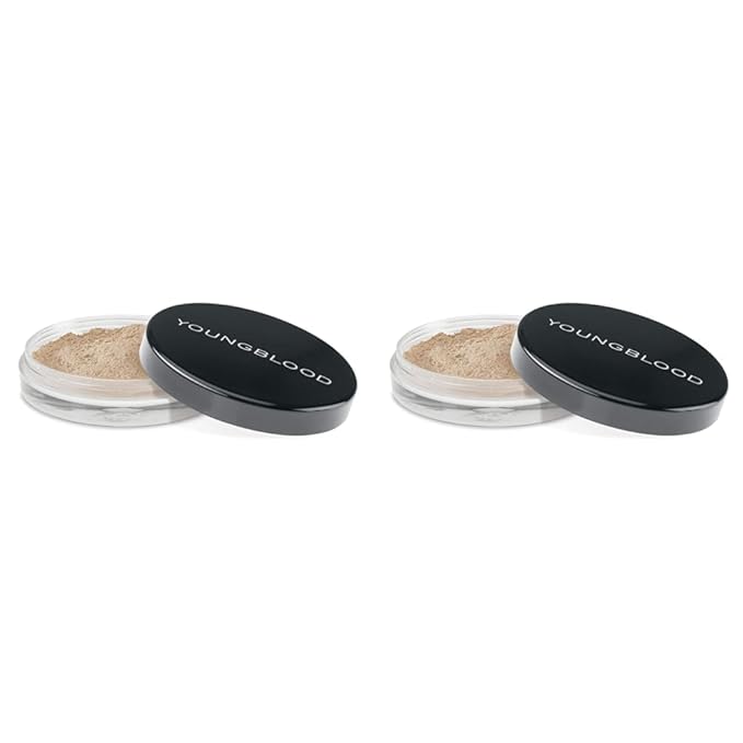 Youngblood Loose Mineral Foundation, Cool Beige | Loose Face Powder Foundation Mineral Illuminating Full Coverage Oil Control Matte Lasting | Vegan, Cruelty Free (Pack of 2)-Velvo Beauty