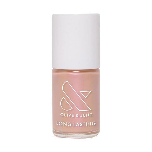 Olive & June Long Lasting Nail Polish | Plump Gel-Like Finish No Lamp Needed | Lasts up to 10 days | Salon-Quality at Home | 15-Free Vegan Cruelty-Free Chip-Resistant | Sandy Scallop Golden Iridescent-Velvo Beauty