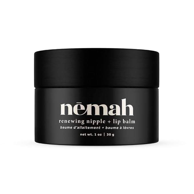 Nemah - Organic Nipple Butter, Nipple Cream for dry cracked nipples, Nourishing Nipple Balm for Breastfeeding, Non-Greasy Vegan Lip Balm with Calendula, Jojoba Oil, and Other Botanical Extracts, 30 g-Velvo Beauty