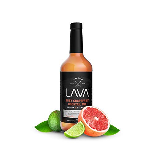 (3 Pack) LAVA Premium Skinny Paloma Mix Craft Cocktail Mixer, Ruby Red Grapefruit Juice, Key Lime Juice, Low Calorie, Ready to Use, No Artificial Sweeteners, Greyhound, Margarita-Velvo Beauty