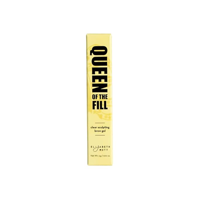 Elizabeth Mott Queen of the Fill Clear Brow Gel – Long-Lasting Sculpting & Shaping Gel Setter to Control, Tame & Define Eyebrows with Natural Finish – Smudge-Proof, Lightweight, Quick-Dry Formula – 3g-Velvo Beauty