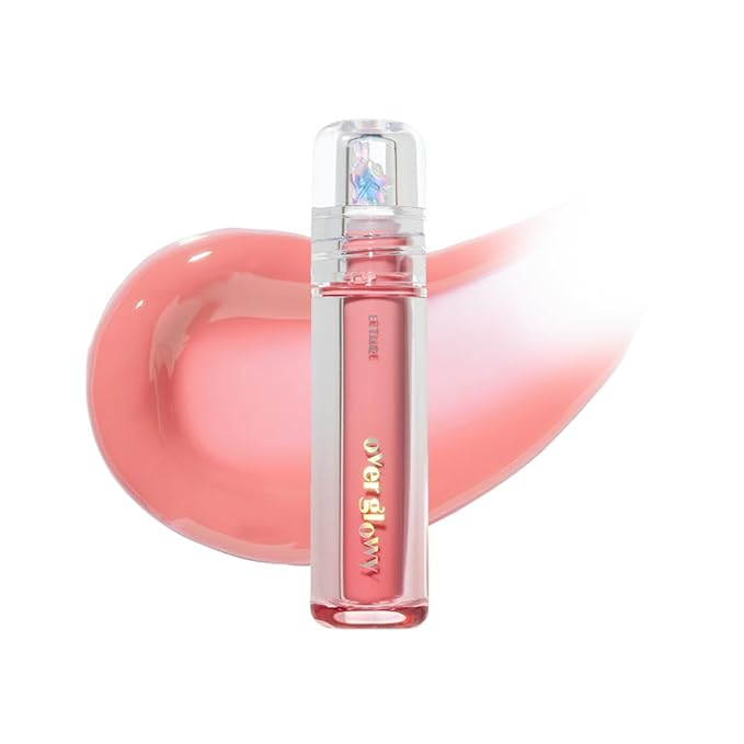 ETUDE Over Glowy Lip Gloss #1 Sweety Cream | Non-Sticky Vegan Lip Tint | Moisturized & Long-lasting Lip Gloss | Daily Tint for Dry Lips, Korean Makeup, K-beauty, Perfect for Gift-Velvo Beauty