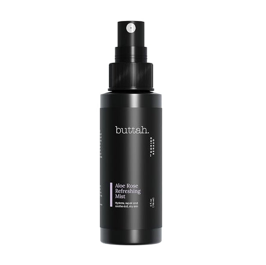 Buttah Skin by Dorion Renaud Aloe Rose Refreshing Mist 4oz - Hydrating Rose Water Face Spray - Refreshing Aloe Facial Mist - Naturally Based Skin Care for Men & Women - Black-Owned Skincare-Velvo Beauty