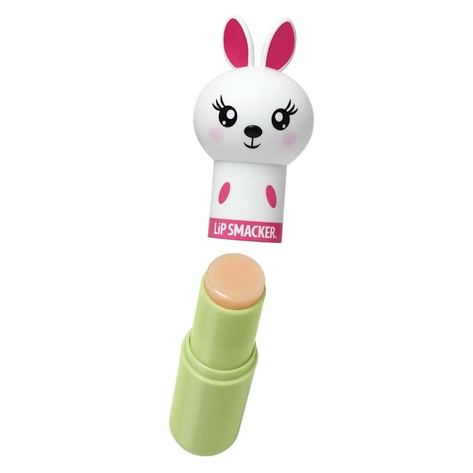 Lip Smacker Lippy Pals Bunny Rabbit, Flavored Moisturizing & Smoothing Soft Shine Lip Balm, Hydrating & Protecting Fun Tasty Flavors, Cruelty-Free & Vegan - Hoppy Carrot Cake-Velvo Beauty