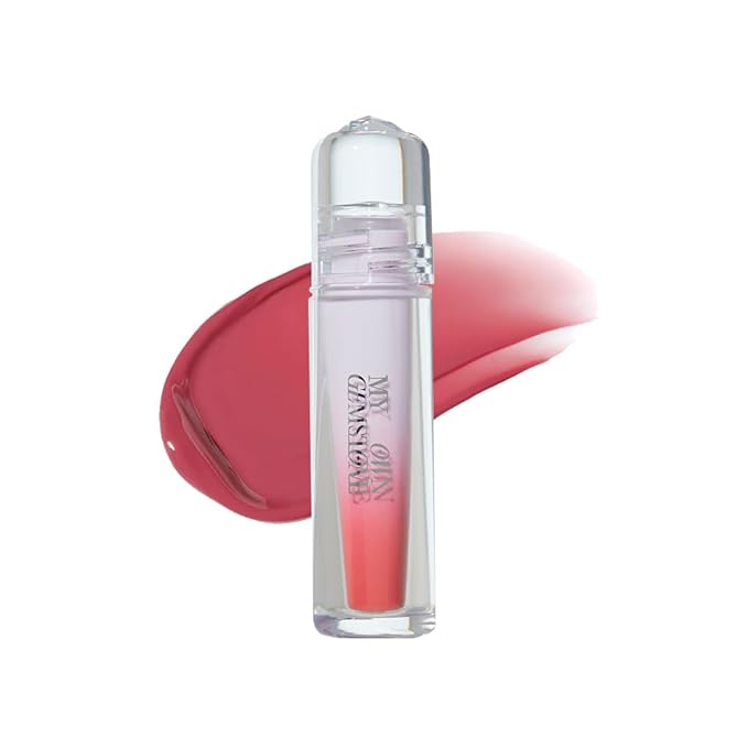 ETUDE Over Glowy Lip Stain Tint #14 Hey Pearl | Non-Sticky Vegan Lip Tint | Moisturized & Long-lasting Lip Gloss | Daily Tint for Dry Lips, Korean Makeup-Velvo Beauty