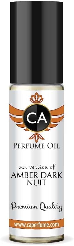CA Perfume Impression of Christian D. Amber Dark Nuit For Women & Men Replica Fragrance Body Oil Dupes Alcohol-Free Essential Aromatherapy Sample Travel Size Concentrated Attar Roll-On 0.3 Fl Oz/10ml-Velvo Beauty