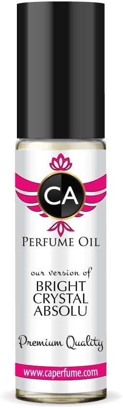 CA Perfume Impression of Bright Crystal Absolu For Women Replica Fragrance Body Oil Dupes Alcohol-Free Essential Aromatherapy Sample Travel Size Concentrated Long Lasting Attar Roll-On 0.3 Fl Oz/10ml-Velvo Beauty
