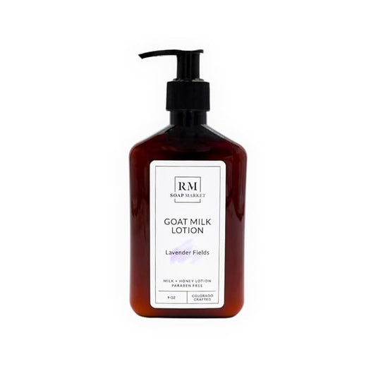 Goat Milk Lotion, Lavender Fields Fragrance, Hydrating Lotion for Men & Women With Nourishing Goat Milk, Shea Butter, Sunflower Oil & Aloe, Packed With Vitamin A, E & Selenium, 9 Oz-Velvo Beauty