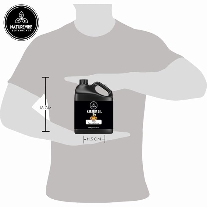 Naturevibe Botanicals Karanja Oil 32 Ounces | 100% Pure and Natural | Great for Skin Care and Hair Care-Velvo Beauty