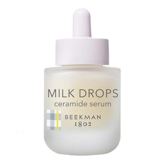 Beekman 1802 Milk Drops Ceramide Facial Serum - Squalane Oil, Hyaluronic Acid & Goat Milk Face Moisturizer - Boosts Skin Radiance & Hydrates Deeply - Fragrance Free, Cruelty Free-Velvo Beauty