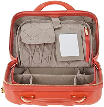 2-in-1 Essential St. Tropez Design Beauty Case - Black/Cream Python, Rose Gold-Velvo Beauty