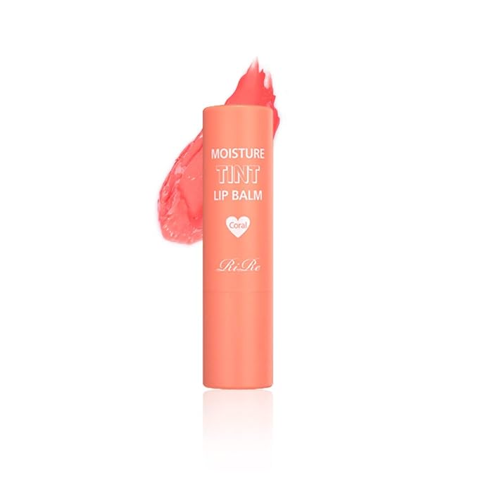 Moisture Tint Lip Balm-Vegetable oil, Shea butter, Avocado Oil-Long-lasting colors,Lip Repair,Dry Lip Treatment-Moisturizing Lip Care 0.12oz. (Coral)-Velvo Beauty