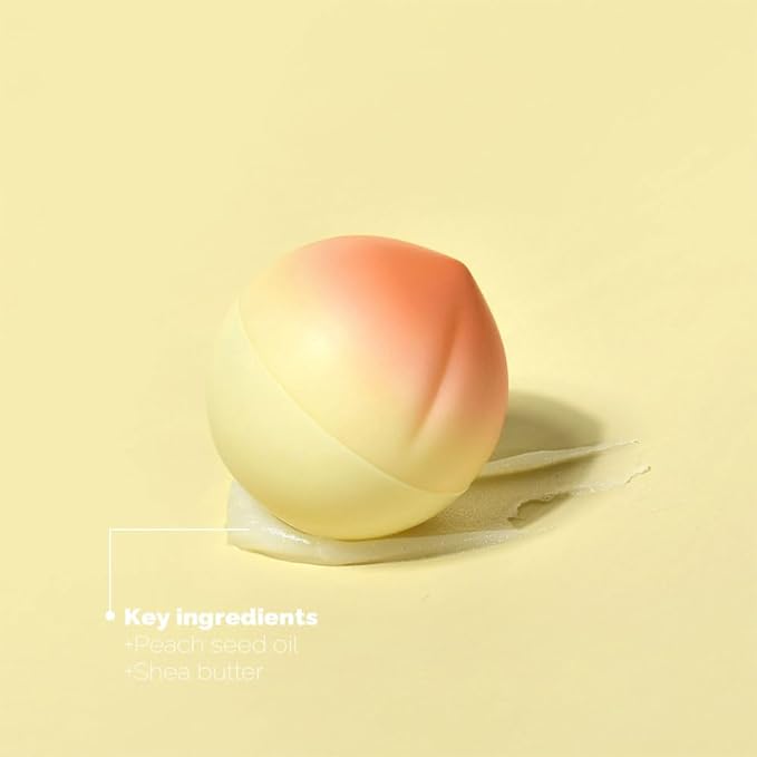 PS.PRETTYSKIN Moisturizing Korean Vegan Lip Balm 0.31oz. (9g) Smooth, Soft Texture, Hydrating, Natural Shine, Glossy (Peach)-Velvo Beauty