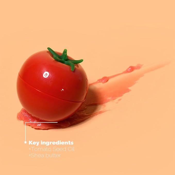 PS.PRETTYSKIN Moisturizing Korean Vegan Lip Balm 0.31oz. (9g) Smooth, Soft Texture, Hydrating, Natural Shine, Glossy (Tomato)-Velvo Beauty