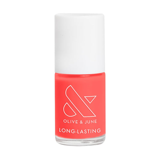 Olive & June Long Lasting Nail Polish | Plump, Gel-Like Finish, No Lamp Needed | Lasts up to 10 days | Salon-Quality at Home | 15-Free, Vegan & Cruelty-Free | Chip-Resistant | Perfect Pinwheel | Coral-Velvo Beauty