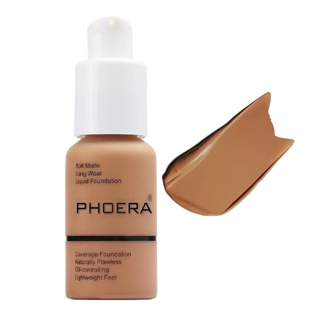 PHOERA Foundation, Flawless Soft Matte Liquid Foundation Makeup for Women. (107# Hone)-Velvo Beauty