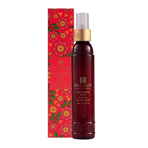 SPA CEYLON Cardamom Rose Body and Pillow Mist | Refreshing Skin Care Spray | Non-Oily Fragrance Mist for All Skin Types-Velvo Beauty