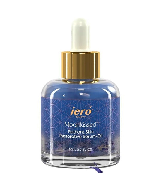 ieró Beauty Moonkissed Radiant Skincare Restorative Serum Oil | Face Moisturizer | Hydrating Face Oil | Anti Aging | Restore Suppleness | All Skin Types | Paraben & Silicone Free, 1 FL OZ/30ML-Velvo Beauty