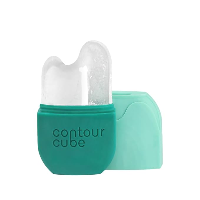 Contour Gua Cube - Gua Sha Face Massage Tool - Ice Roller for Sculpting, De-Puffing & Lymphatic Drainage - Face Ice Roller & Massager - Compact Skin Care Tools for Daily Skincare & Travel - Jade-Velvo Beauty