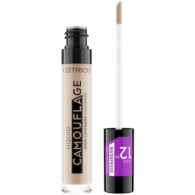 Catrice Liquid Camouflage High Coverage Concealer, Concealer Pen, Lasts 12 Hours, No.020 Light Beige, Nude for Combination Skin, for Blemished Skin, Long Lasting, Vegan, Oil-Free, Waterproof (5ml)-Velvo Beauty