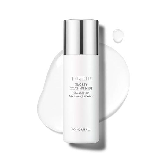 TIRTIR Glossy Coating Mist 3.38 fl. oz, Illuminating Polyglutamic Acid Face Mist for Fresh, Glowing Skin,Cooling, Soothing, Makeup Prep Spray-Velvo Beauty