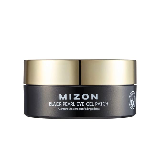 MIZON Pearl Eye Gel Patch Masks, Eye Treatment Mask Reduces Wrinkles and Puffiness, Dark Circles treatment, Hydrogel Eye Patches (Black Pearl)-Velvo Beauty