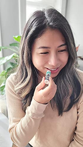 Vegan Lip Balm Sweet Mint by Eco Lips flavor 3 Pack Natural Bee Free with Candelilla Wax, Organic Cocoa Butter, & Coconut Oil Lip Care. 100% Plastic-Free Plant Pod Packaging - Made in USA-Velvo Beauty