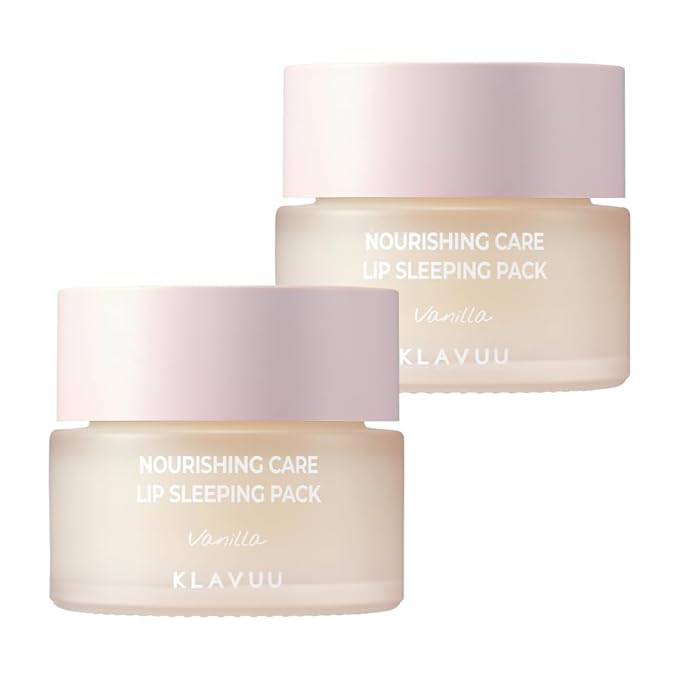 Klavuu Nourishing Care Lip Sleeping Pack (Vanila & Vanila) - Overnight Exfoliating & Nourishing Lip Mask for Dry Lips - Natural Moisturizing Lip Oil - Lip Treatment Balm to Repair & Protect Lips-Velvo Beauty