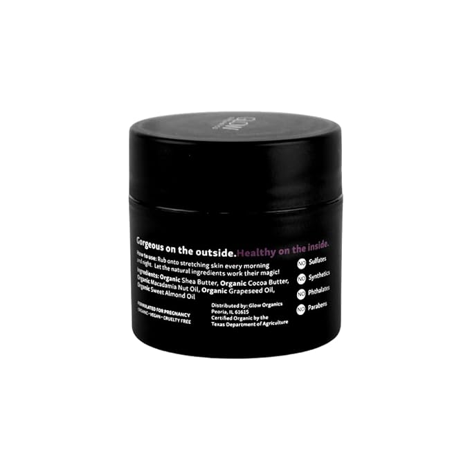 Belly Butter for Pregnancy, 100% Organic Stretch Mark Cream, Maternity Skincare for Itchy Skin & Scars, Safe Daily Ritual for Moms, 3.8oz-Velvo Beauty