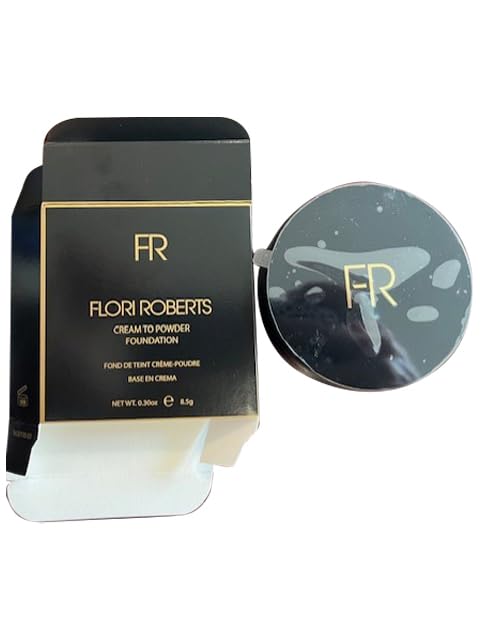 Cream To Powder Foundation by Flori Roberts, Full Coverage for Women of Color or Deeper Skin Tones, Long Lasting Makeup, Matte Finish, Covers Uneven Complexion and Hides Imperfections, 0.30 oz-Velvo Beauty