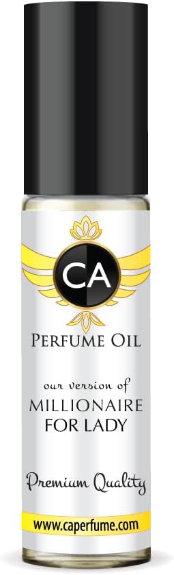 CA Perfume Impression of Paco R. Millionaire For Lady For Women Replica Fragrance Body Oil Dupes Alcohol-Free Essential Aromatherapy Sample Travel Size Concentrated Long Lasting Roll-On 0.3 Fl Oz/10ml-Velvo Beauty