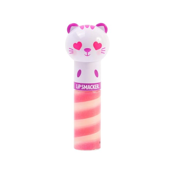 Lip Smacker Lippy Pals Kitty Kitten, Flavored Moisturizing & Smoothing Soft Shine Lip Balm, Hydrating & Protecting Fun Tasty Glossy Finish, Cruelty-Free & Vegan - Sweet Kiwi Kitten-Velvo Beauty