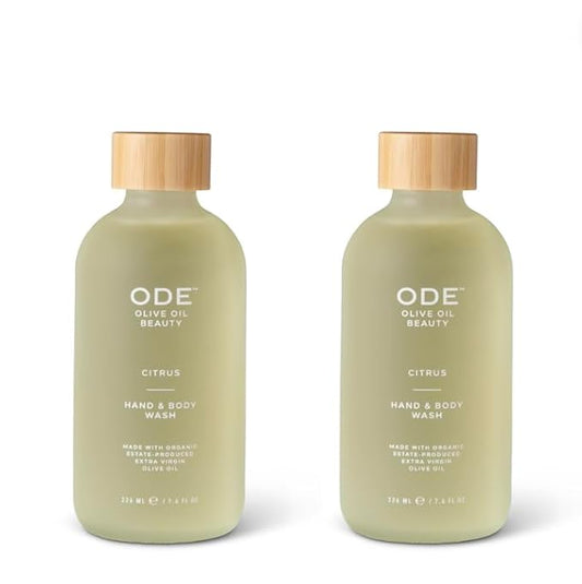 McEvoy Ranch Citrus Hand & Body Wash (2-pack) by ODE Olive Oil Beauty, Organic EVOO, California Made, Nourishing Foaming Wash-Velvo Beauty