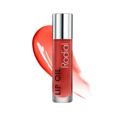 Rodial Plumping Collagen Lip Oil Sugar Coral 0.13fl.oz, Vegan Collagen-Infused Lip Oil with Macadamia and Jojoba Oil, Deep Hydration for Fuller-Looking Pout, Ultra-Nourishing Formula for Silky Lips-Velvo Beauty