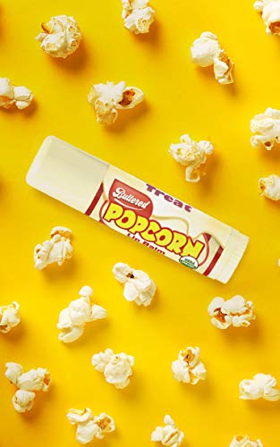 TREAT Jumbo Lip Balm, Organic & Cruelty Free (.50 OZ) (BUTTERED POPCORN BALM)-Velvo Beauty