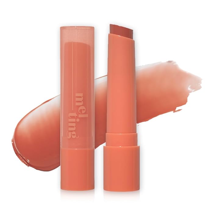 ETUDE Ginger Sugar Melting Balm Stick 03 Bare Peach | Tinted Moisturizing Lip balm | Natural Ingredients Hydrate Ginger, Sugar, Shea Butter Moisturizing Relaxing Effect | K-Beauty-Velvo Beauty