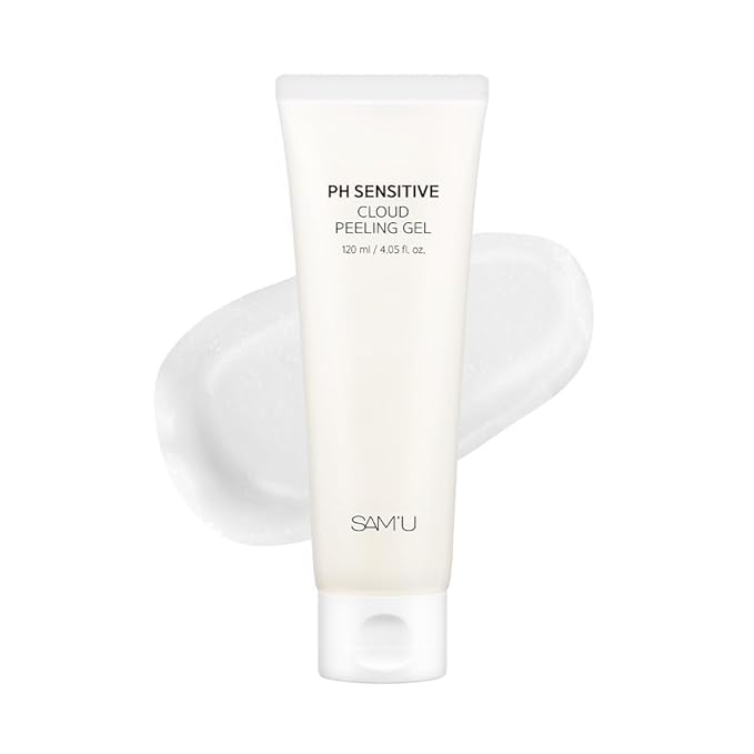 SAM’U PH Sensitive Cloud Peeling Gel – Gentle Exfoliating Gel for Face with Pineapple Enzymes & Hyaluronic Acid – Hydrating Facial Peel & Face Scrub for Sensitive Skin, 120ml, 3.38 fl.oz-Velvo Beauty