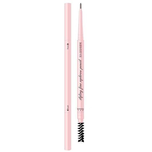 Eyebrow Pencils for Women,1Pack Micro Eyebrow Pencil Waterproof Smudgeproof,Ultra-Precise Tip Long-Lasting Brow Pencils for Natural Looking Eyebrows,Built-In Spoolie Brush,02 Milk Tea Brown.-Velvo Beauty