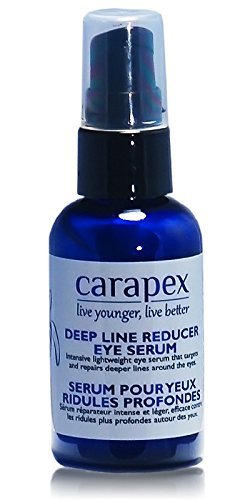 Carapex Deep Line Eye Serum, for Puffy Eyes, Bags, with Caffeine, Aloe Vera, Cucumber Extracts, Peptides, Lifting, Firming, Unscented, Cruelty Free (Single)-Velvo Beauty
