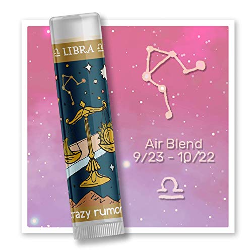 Crazy Rumors Libra Zodiac All Natural, Plant Based Lip Balm to Moisturize and Nourish your Lips - Air Blend-Velvo Beauty