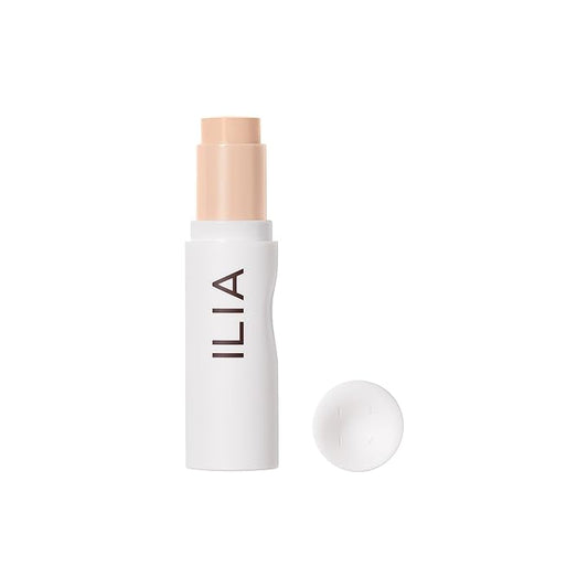 ILIA - Skin Rewind Complexion Stick - Foundation + Concealer + Skincare | Non-Toxic, Vegan, Cruelty-Free, Clean Makeup (4N - Holly, 0.35 oz | 10 g)-Velvo Beauty