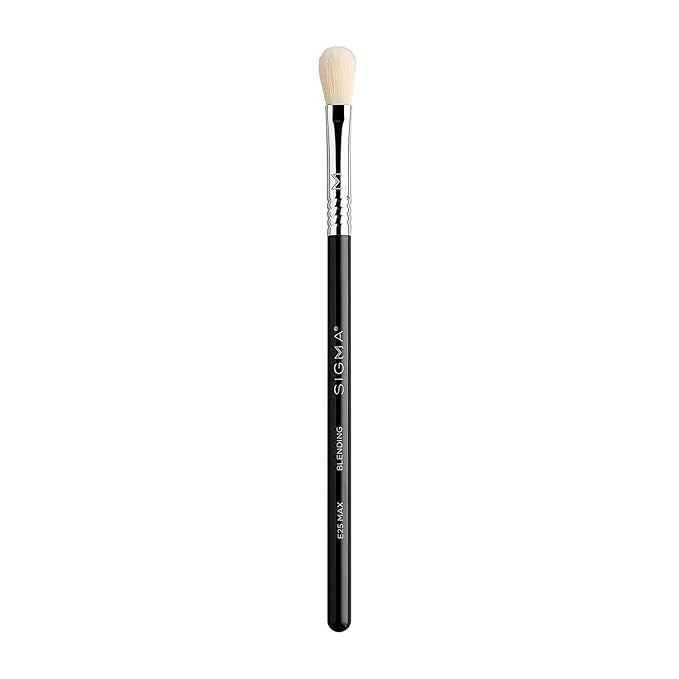 Sigma Beauty Professional E25 Max Eyeshadow Blending Brush – Professional Eyeshadow Brush for Seamless Eyeshadow Blending, Softens Dramatic Edges & Harsh Lines for a Well Blended Effect (1 Brush)-Velvo Beauty