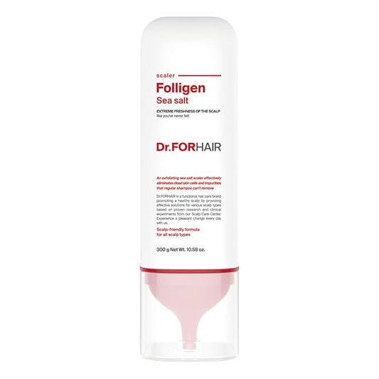 Dr.FORHAIR Folligen Sea Salt Scaler 300 ml/10.58 oz. | Scalp Deep Cleansing & Exfoliation | Eliminates Impurities & Odor-Velvo Beauty