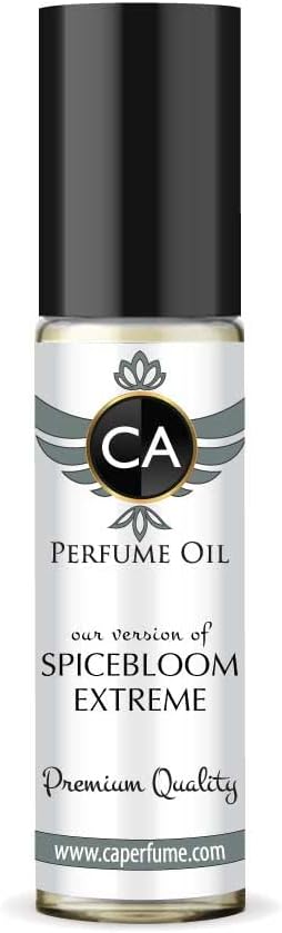 CA Perfume Impression of Victor & R. Spicebloom Extreme For Men Replica Fragrance Body Oil Dupes Alcohol-Free Essential Aromatherapy Sample Travel Size Concentrated Long Lasting Roll-On 0.3 Fl Oz/10ml-Velvo Beauty